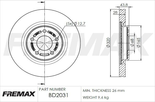 FREMAX BD-2031 - Гальмівний диск autozip.com.ua