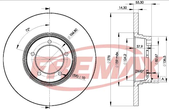 FREMAX BD-2107 - Гальмівний диск autozip.com.ua