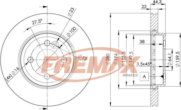 FREMAX BD-2893 - Гальмівний диск autozip.com.ua