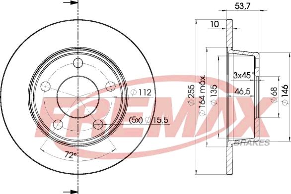 FREMAX BD-2880 - Гальмівний диск autozip.com.ua