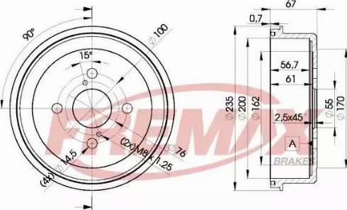 FREMAX BD-2252 - Гальмівний барабан autozip.com.ua