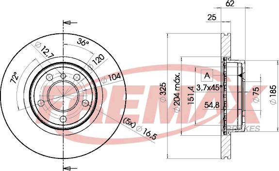 FREMAX BD-2217 - Гальмівний диск autozip.com.ua