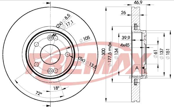 FREMAX BD-2235 - Гальмівний диск autozip.com.ua