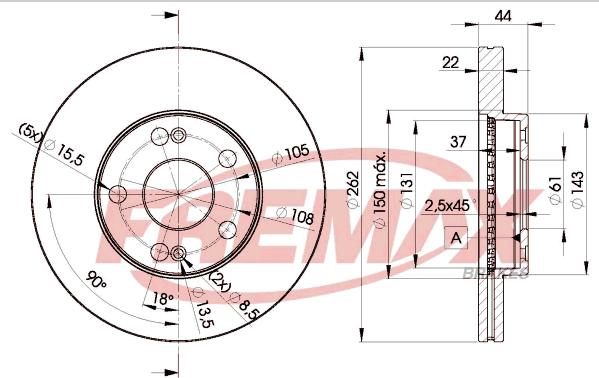 FREMAX BD-2233 - Гальмівний диск autozip.com.ua