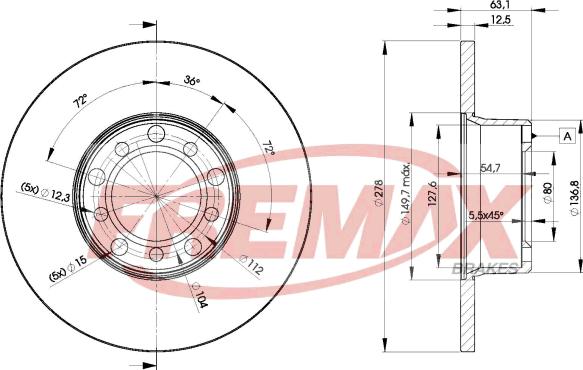 FREMAX BD-2780 - Гальмівний диск autozip.com.ua