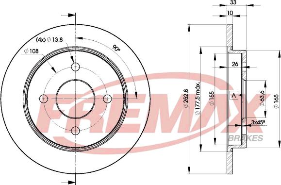 FREMAX BD-7969 - Гальмівний диск autozip.com.ua