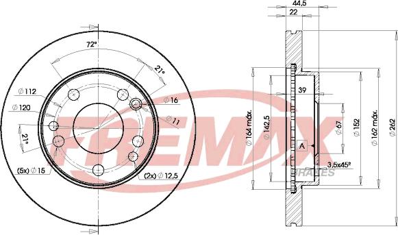 FREMAX BD-7560 - Гальмівний диск autozip.com.ua