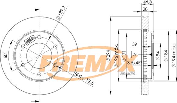 FREMAX BD-7019 - Гальмівний диск autozip.com.ua