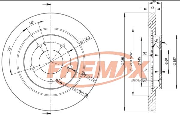 FREMAX BD-7039 - Гальмівний диск autozip.com.ua