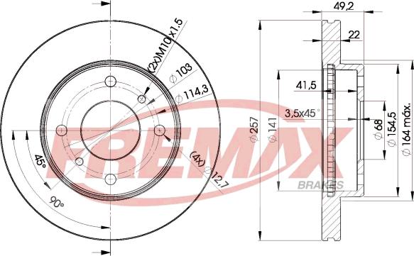 FREMAX BD-7101 - Гальмівний диск autozip.com.ua