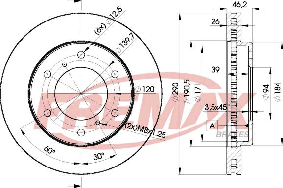 FREMAX BD-7116 - Гальмівний диск autozip.com.ua