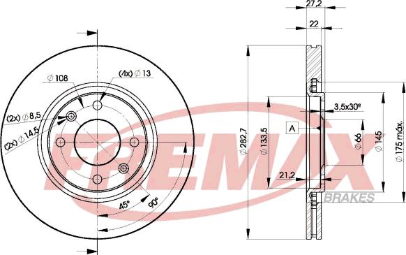 FREMAX BD-7810 - Гальмівний диск autozip.com.ua