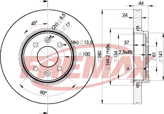 FREMAX BD-7829 - Гальмівний диск autozip.com.ua