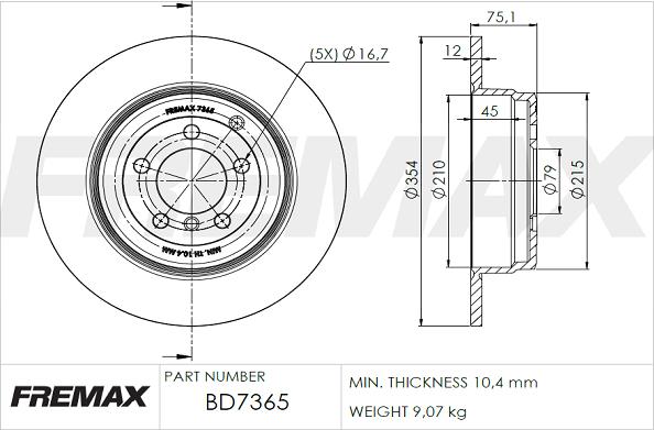 FREMAX BD-7365 - Гальмівний диск autozip.com.ua