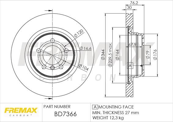 FREMAX BD-7366 - Гальмівний диск autozip.com.ua