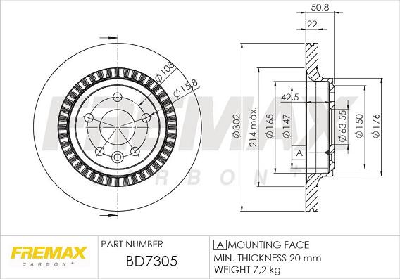 FREMAX BD-7305 - Гальмівний диск autozip.com.ua