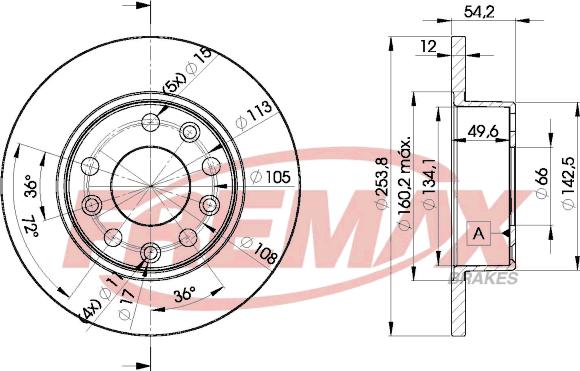 FREMAX BD-7307 - Гальмівний диск autozip.com.ua