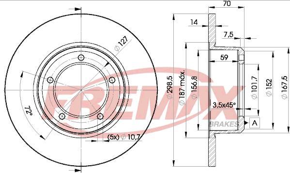 FREMAX BD-7329 - Гальмівний диск autozip.com.ua