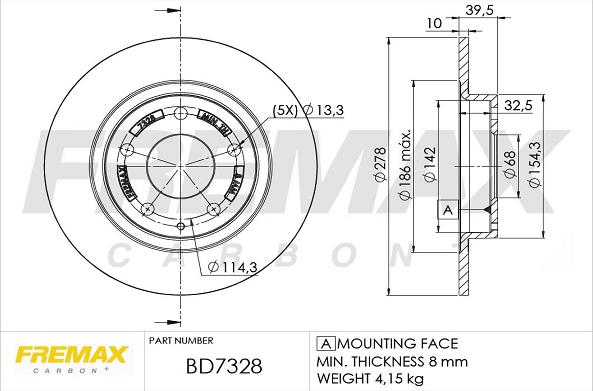 FREMAX BD-7328 - Гальмівний диск autozip.com.ua