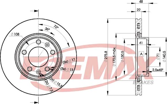 FREMAX BD-7322 - Гальмівний диск autozip.com.ua