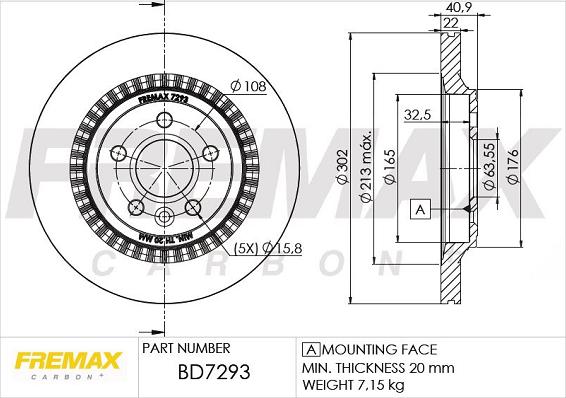 FREMAX BD-7293 - Гальмівний диск autozip.com.ua