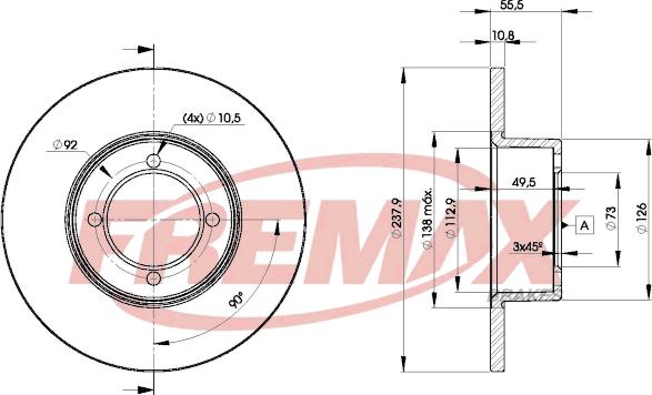 FREMAX BD-7739 - Гальмівний диск autozip.com.ua