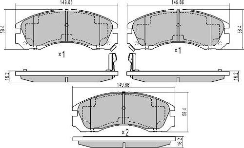 FREMAX FBP-0923 - Гальмівні колодки, дискові гальма autozip.com.ua