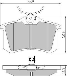 FREMAX FBP-0615 - Гальмівні колодки, дискові гальма autozip.com.ua