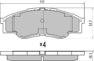 FREMAX FBP-0014 - Гальмівні колодки, дискові гальма autozip.com.ua