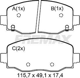 FREMAX FBP-0176 - Гальмівні колодки, дискові гальма autozip.com.ua