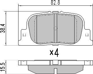 Ashuki 83-411T - Гальмівні колодки, дискові гальма autozip.com.ua