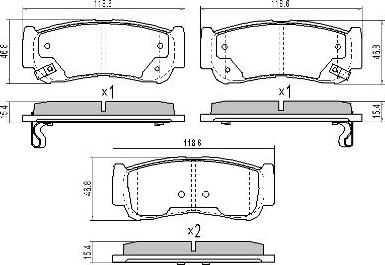 FREMAX FBP-1634 - Гальмівні колодки, дискові гальма autozip.com.ua