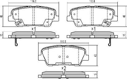 FREMAX FBP-1838 - Гальмівні колодки, дискові гальма autozip.com.ua