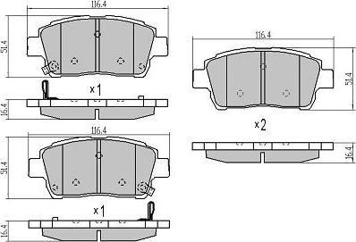 FREMAX FBP-1211 - Гальмівні колодки, дискові гальма autozip.com.ua