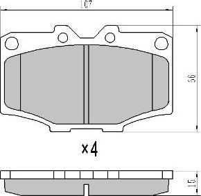 AISIN SN237 - Гальмівні колодки, дискові гальма autozip.com.ua