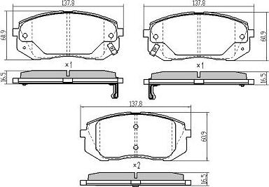 FREMAX FBP-1713 - Гальмівні колодки, дискові гальма autozip.com.ua