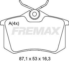 FREMAX FBP-2597 - Гальмівні колодки, дискові гальма autozip.com.ua