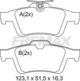 FREMAX FBP-2506 - Гальмівні колодки, дискові гальма autozip.com.ua