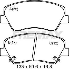 FREMAX FBP-2502 - Гальмівні колодки, дискові гальма autozip.com.ua