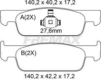 FREMAX FBP-2510 - Гальмівні колодки, дискові гальма autozip.com.ua