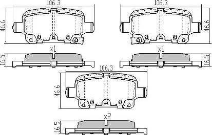 FREMAX FBP-2608 - Гальмівні колодки, дискові гальма autozip.com.ua