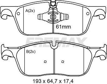 FREMAX FBP-2616 - Гальмівні колодки, дискові гальма autozip.com.ua