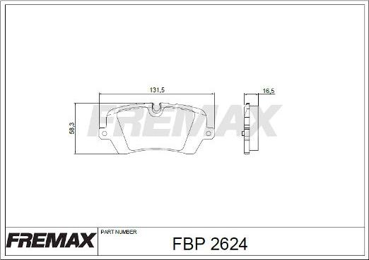 FREMAX FBP-2624 - Гальмівні колодки, дискові гальма autozip.com.ua