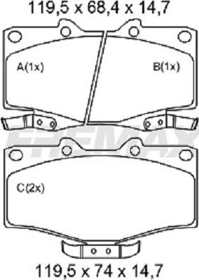 FREMAX FBP-2085 - Гальмівні колодки, дискові гальма autozip.com.ua