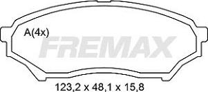 FREMAX FBP-2247 - Гальмівні колодки, дискові гальма autozip.com.ua