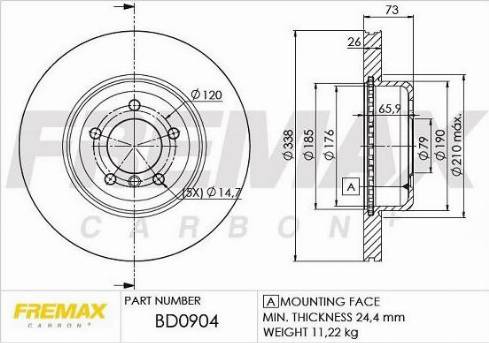 FREMAX BD-1104 - Гальмівний диск autozip.com.ua