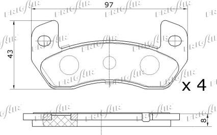 Frigair PD40.502 - Гальмівні колодки, дискові гальма autozip.com.ua