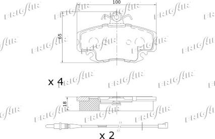 Frigair PD09.504 - Гальмівні колодки, дискові гальма autozip.com.ua