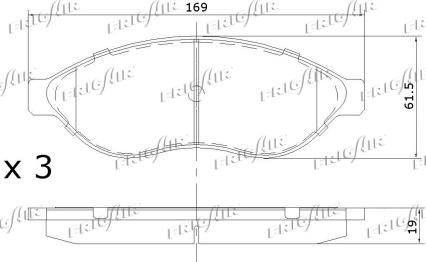 Frigair PD04.516 - Гальмівні колодки, дискові гальма autozip.com.ua