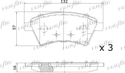 Frigair PD04.524 - Гальмівні колодки, дискові гальма autozip.com.ua